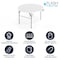 Flash Furniture Round Wh 48Rnd Plastic Bi-Fold Table, 47.75" W, 47.75" L, 29.5" H, Plastic Top, White DAD-122RZ-GG - alternate 3